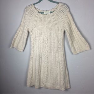 Kenji Sweater Dress | Ivory Size L Anthropology